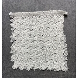 White Floral Guipure Lace Fabric Panel Cut Piece Sewing Crafts Trim DIY